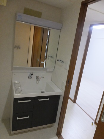 LG洗面化粧台後