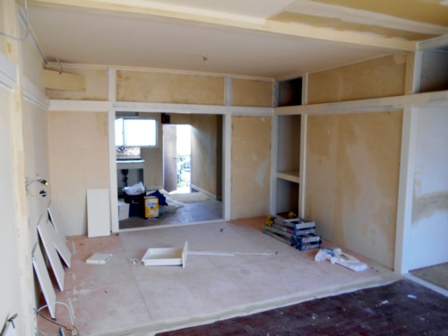 和室から洋室へ工事中