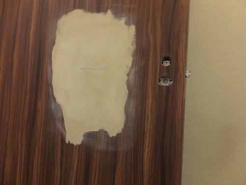 マンションドア シート施工