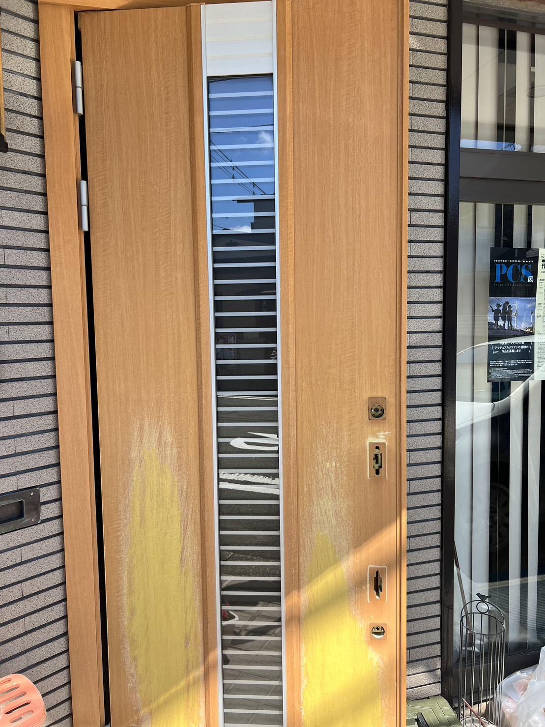 玄関ドア 下地処理 取手外し