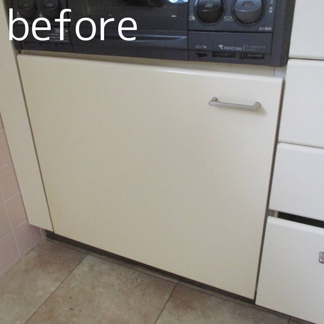 キッチン扉 剥がれ 施工前3