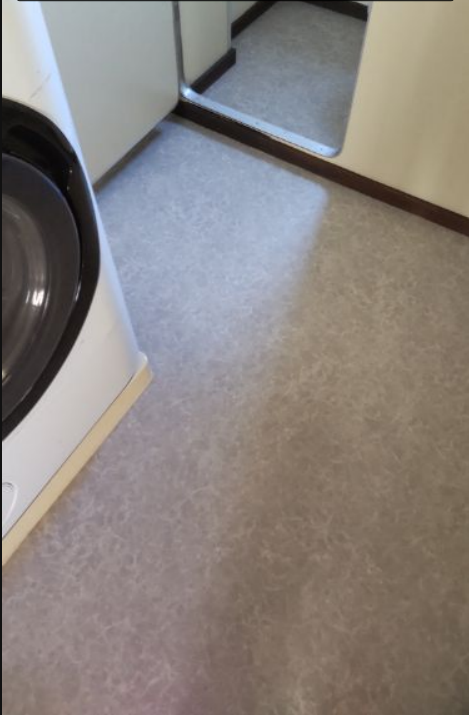 町田市クッションフロア施工後 洗面所1