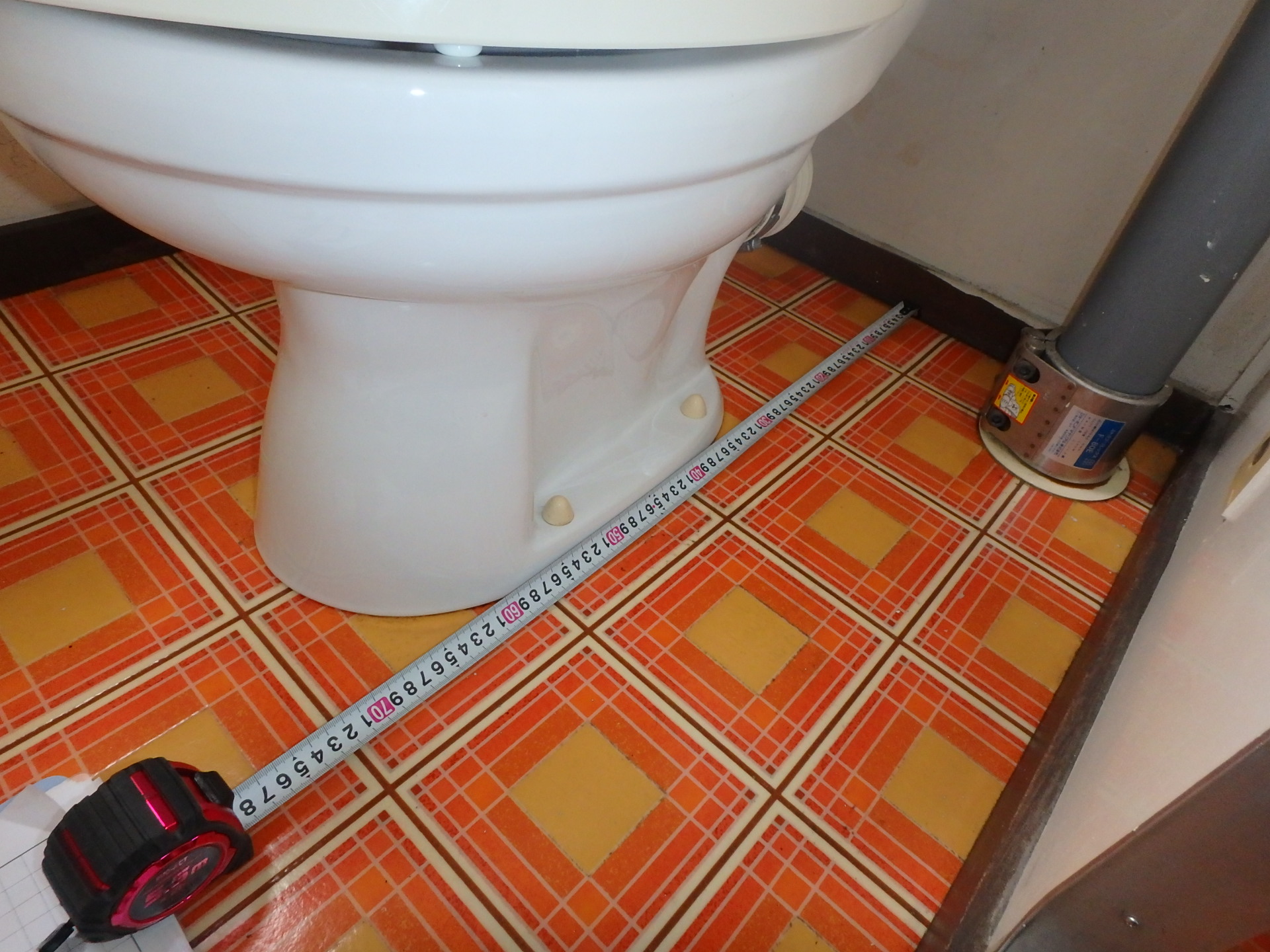 町田市クッションフロア施工前 洗面所1