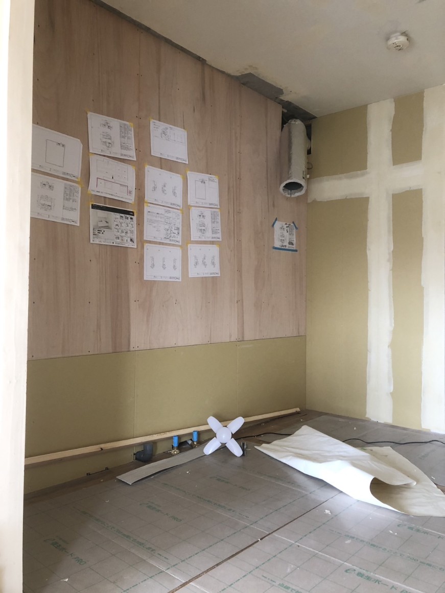 町田市キッチンリフォーム 下地造作