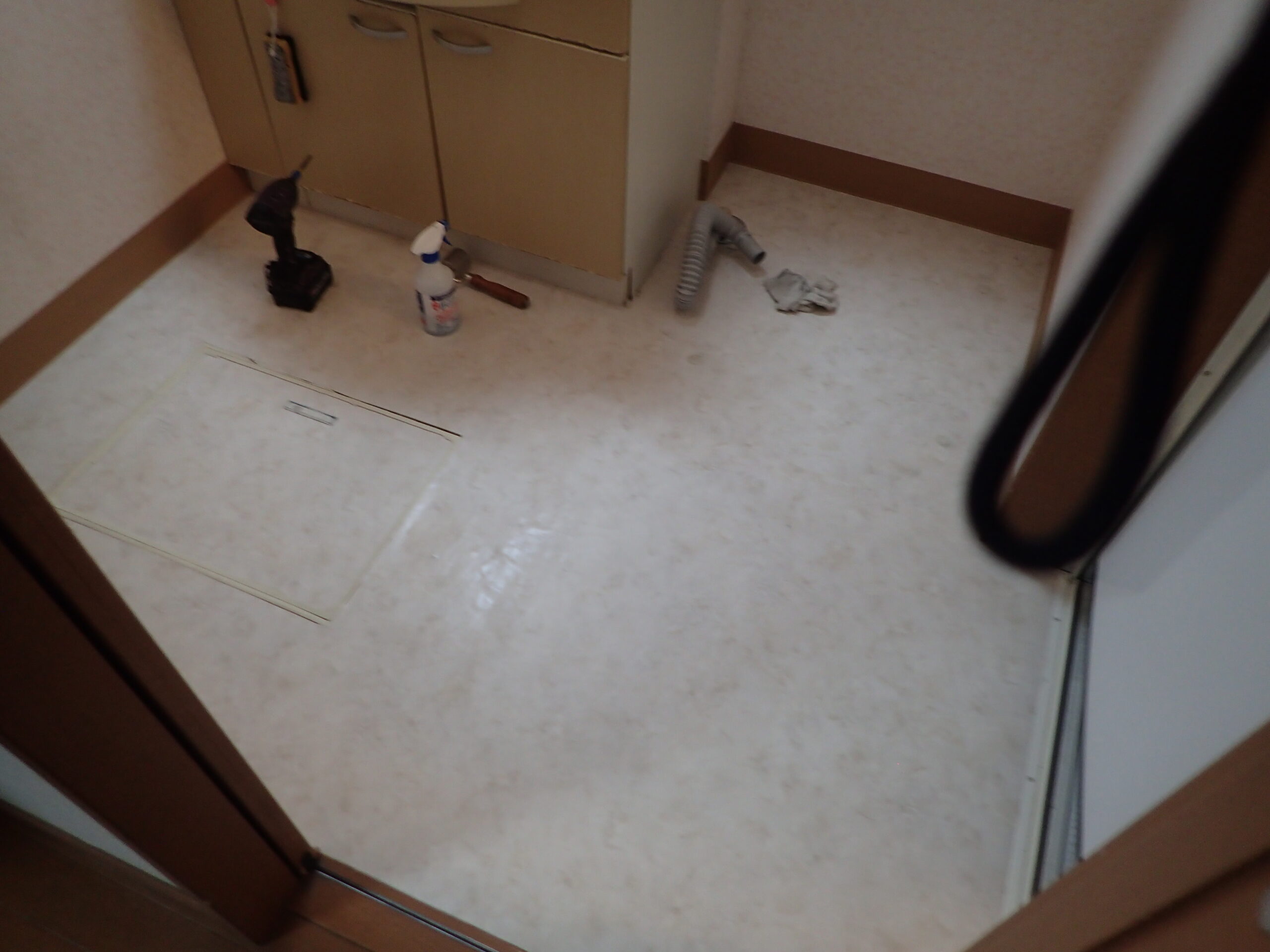 町田市クッションフロア張替え施工後 清潔な床