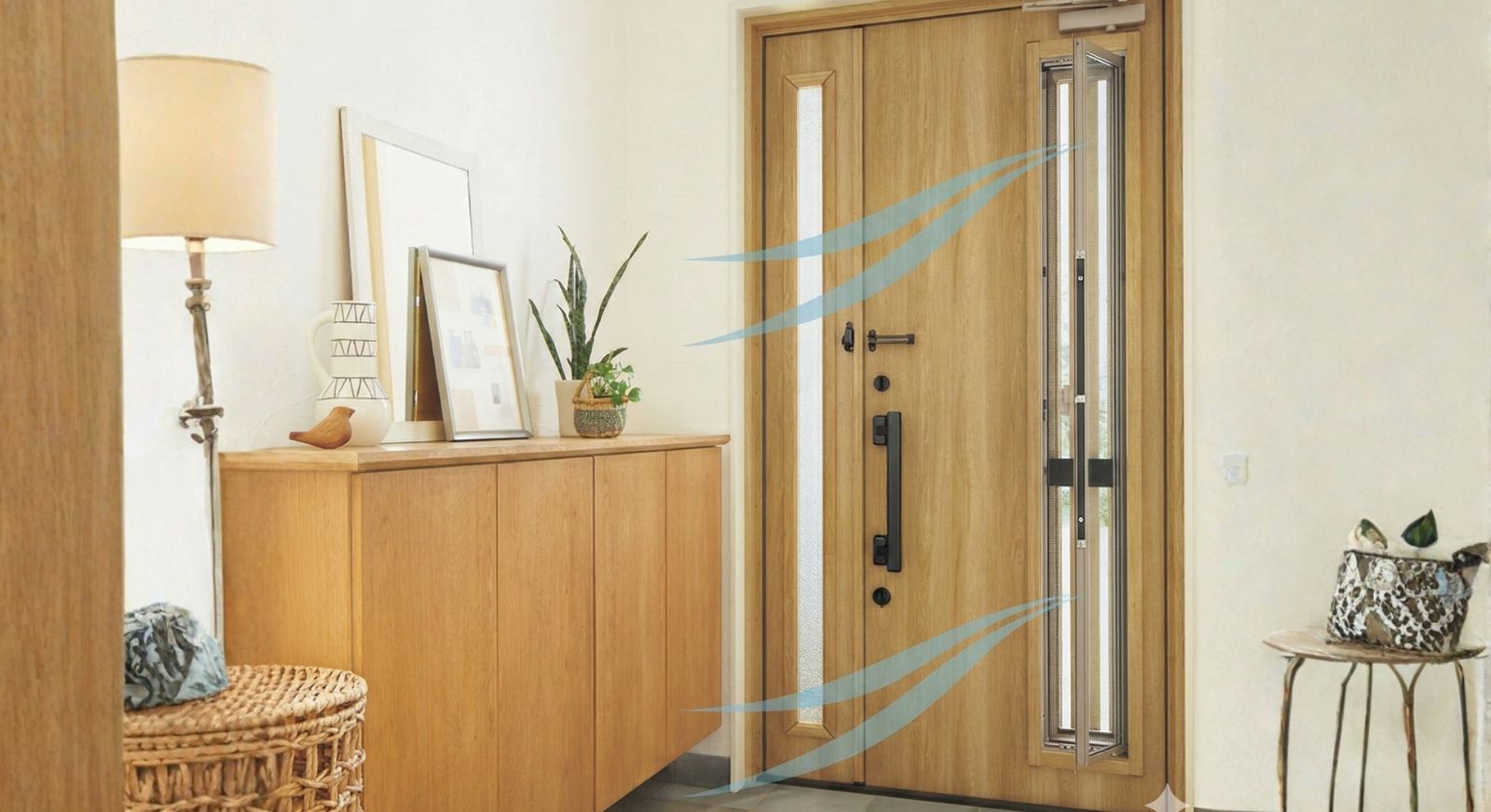 風を通す採風タイプの玄関ドア