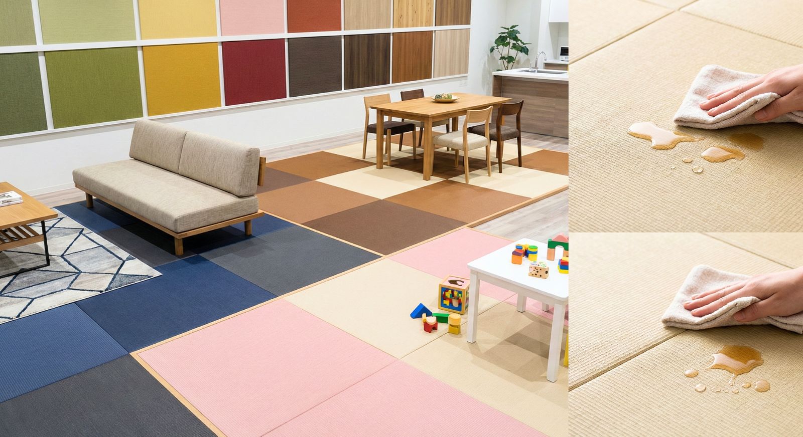 カラーバリエーション豊富な和紙・樹脂畳