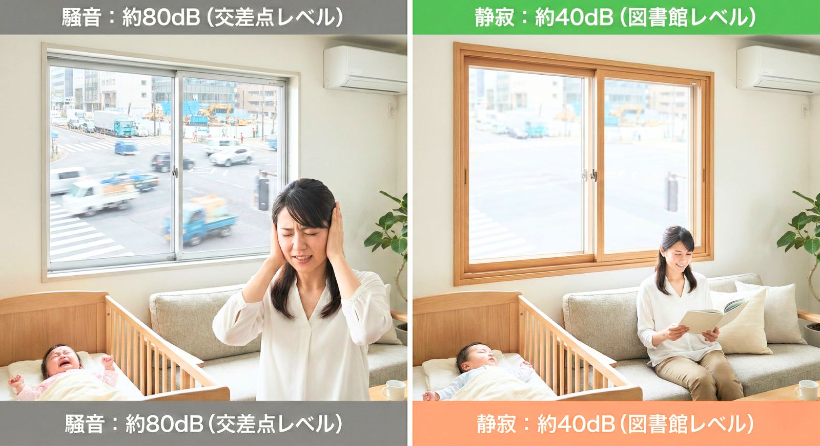 静かなリビングでくつろぐ様子